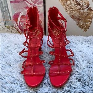 Vince Camuto Red Studded Heels *WORN ONCE*